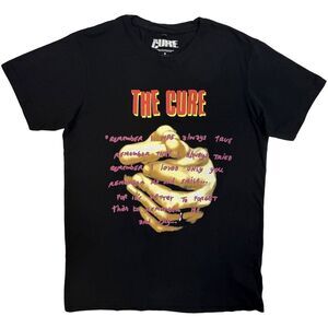 The Cure Unisex Adult Praying Hands Treasure Lyric T-Shirt / Black